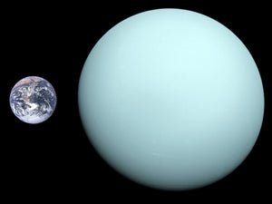 Uranus, Earth size Comparison 2