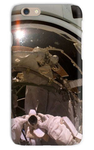 Astronaut Selfie in Orbit Phone Case