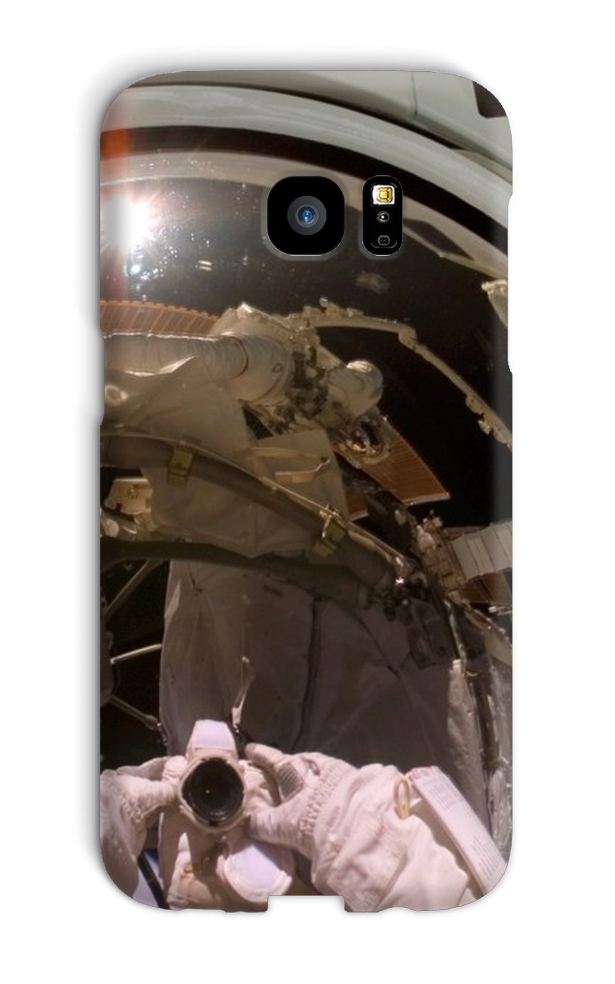 Astronaut Selfie in Orbit Phone Case