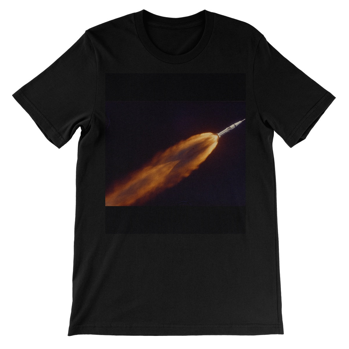 Apollo 7 fotografiado en vuelo por A LOTS (68-HC-641) Camiseta Unisex de Manga Corta