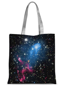 La bolsa de asas de la sublimación de la colisión de la galaxia