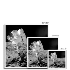 Impresión enmarcada del paseo de la luna