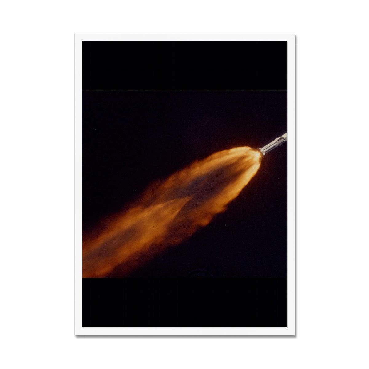 Apollo 7 photographed in flight by ALOTS (68-HC-641) Framed Print