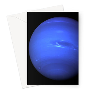 Neptune, Earth size comparison Greeting Card