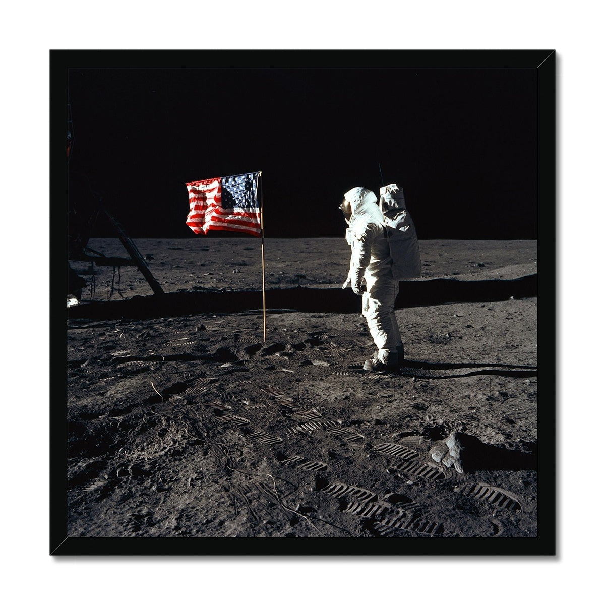 Impresión enmarcada de Apollo 11 Moonwalk