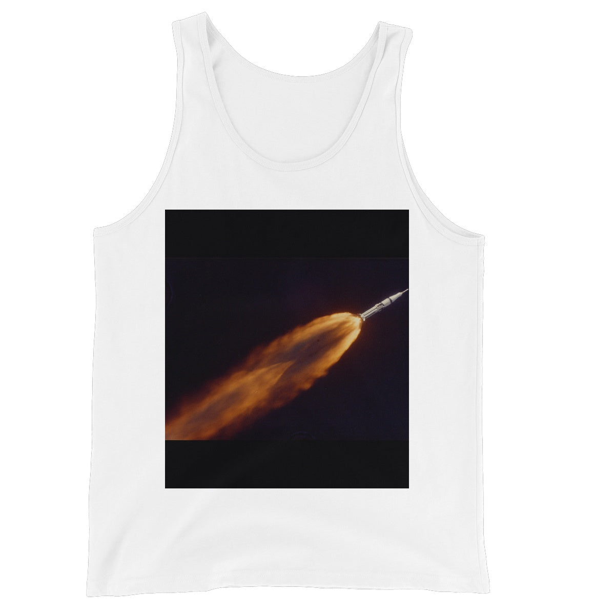 Apollo 7 photographed in flight by ALOTS (68-HC-641) Unisex Jersey Tank Top