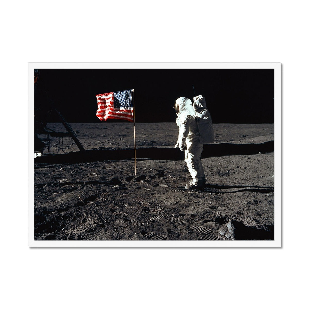 Impresión enmarcada de Apollo 11 Moonwalk