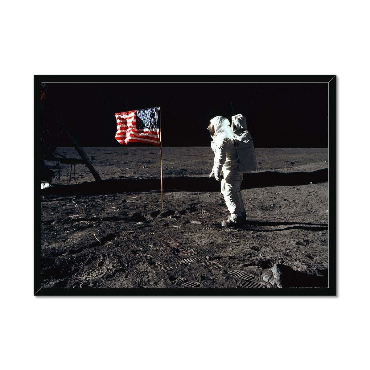 Impresión enmarcada de Apollo 11 Moonwalk