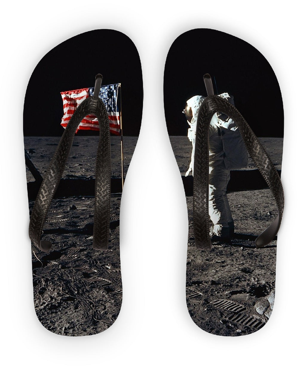 Apollo 11 Moonwalk Flip Flops