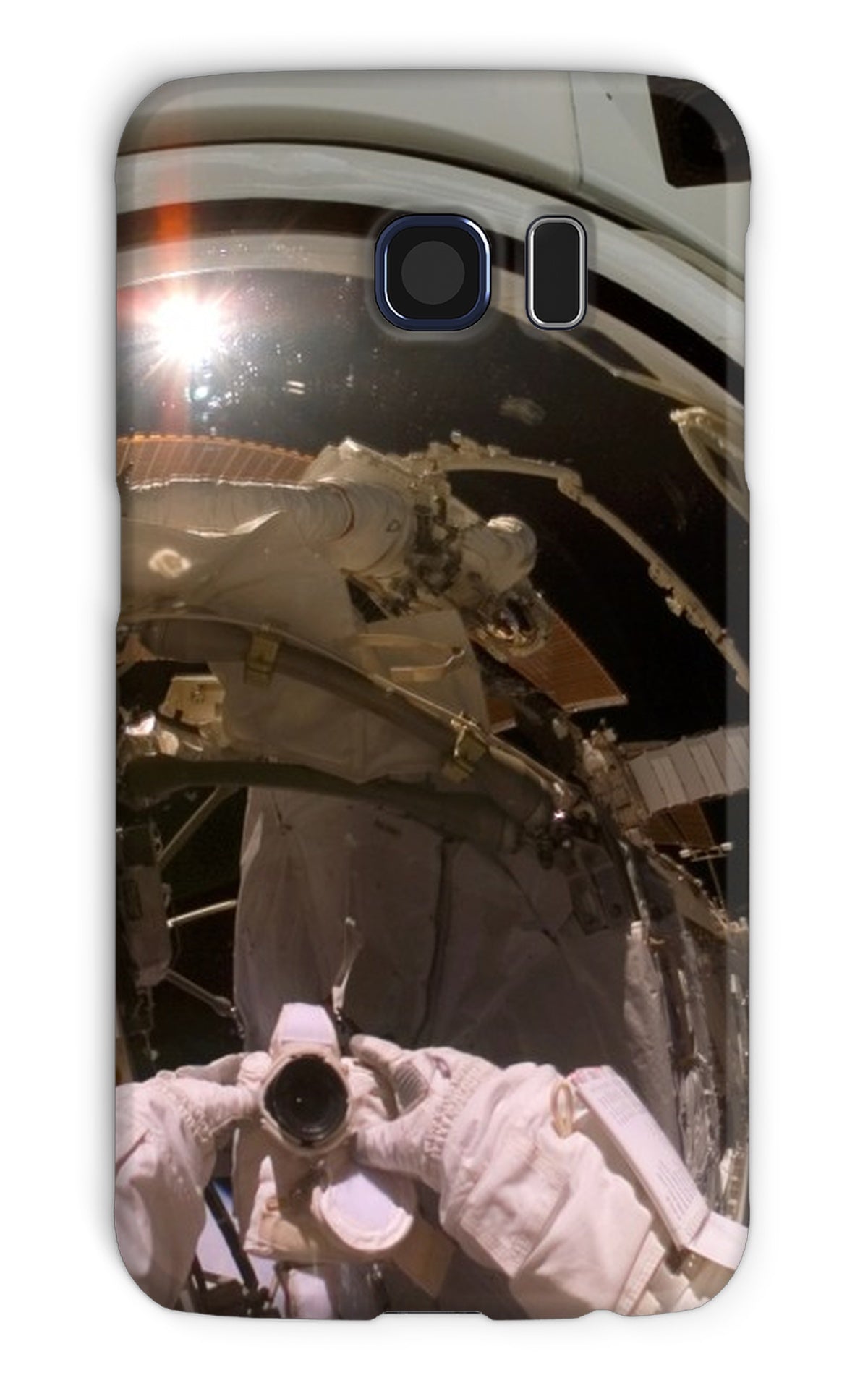 Astronaut Selfie in Orbit Phone Case