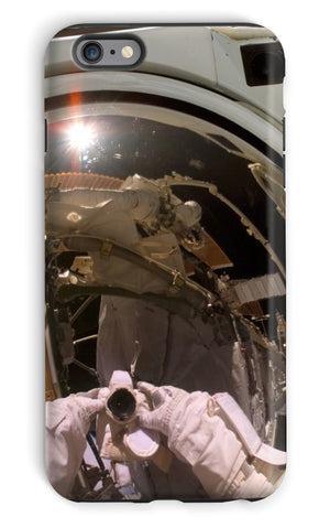 Astronaut Selfie in Orbit Phone Case