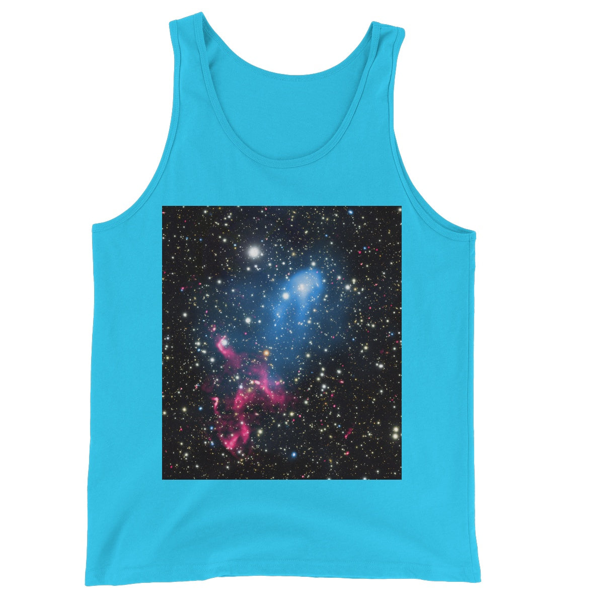 La camiseta sin mangas unisex de la colisión de la galaxia