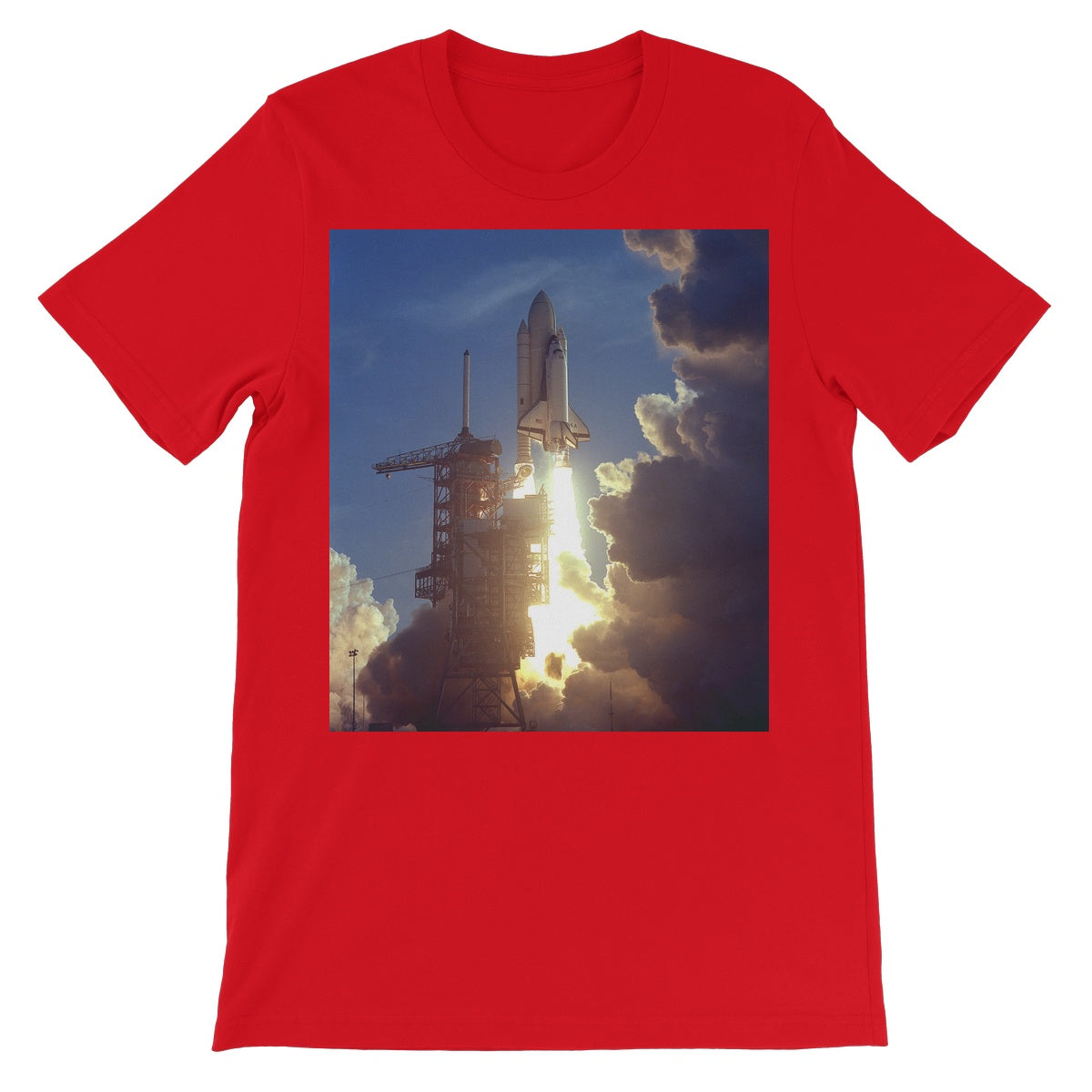 La camiseta de manga corta unisex de la NASA del lanzamiento de STS