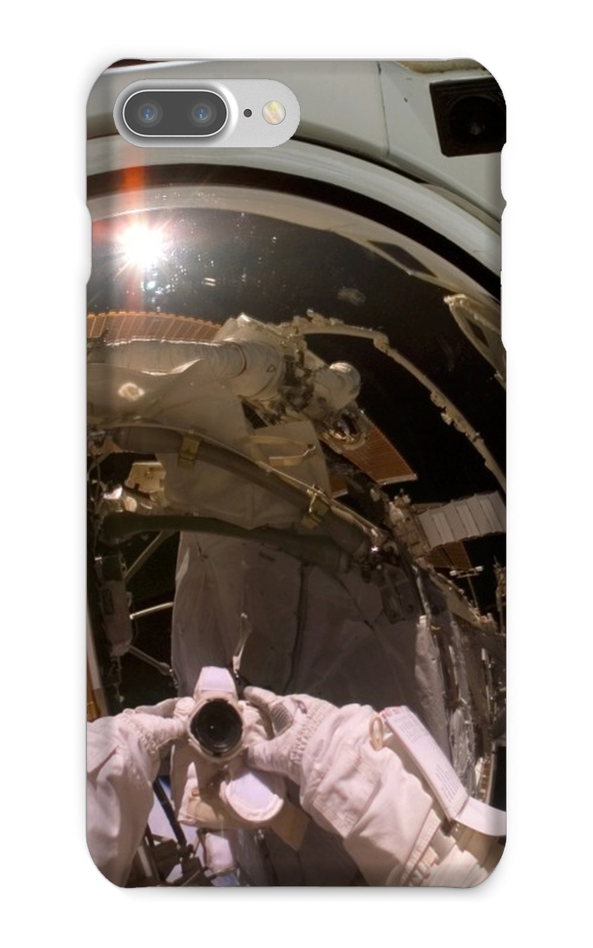 Astronaut Selfie in Orbit Phone Case