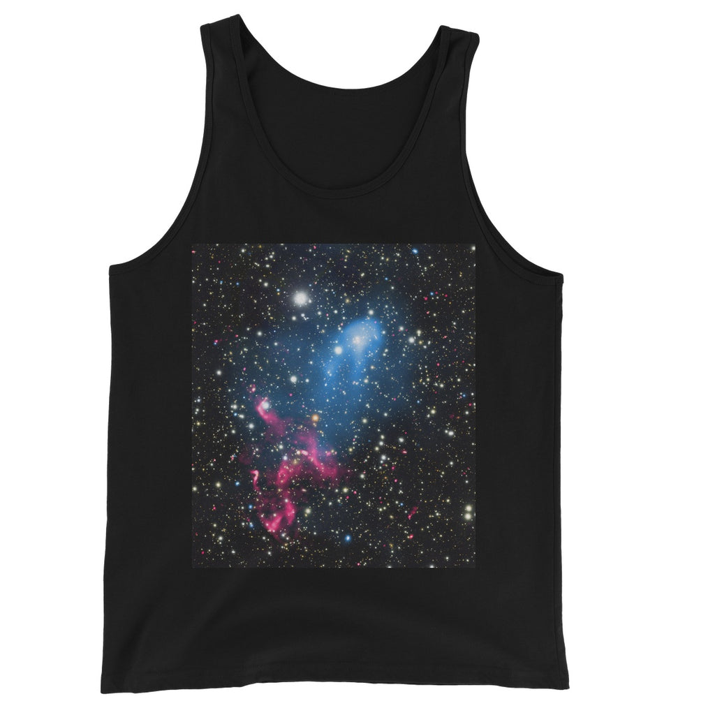 La camiseta sin mangas unisex de la colisión de la galaxia