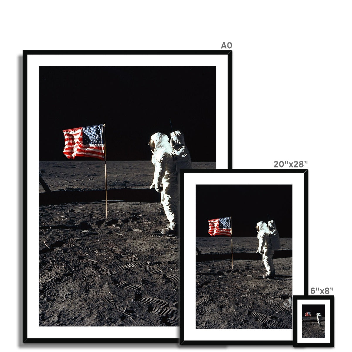 Apollo 11 Moonwalk Framed & Mounted Print