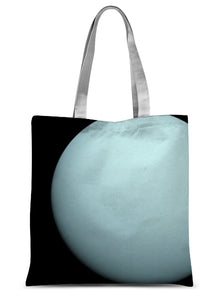 Uranus, Earth size Comparison 2 Sublimation Tote Bag