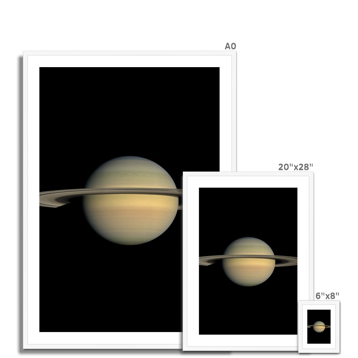 Saturn during Equinox Framed & Mounted Print