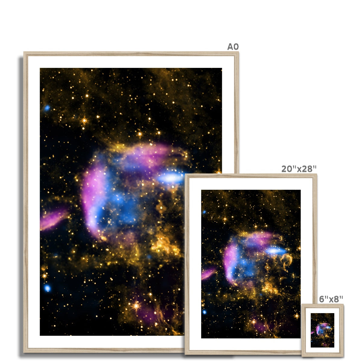 Supernova Debris Framed & Mounted Print