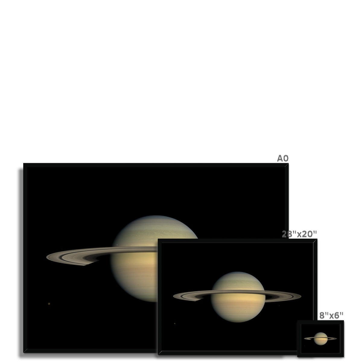 Saturn during Equinox Framed Print