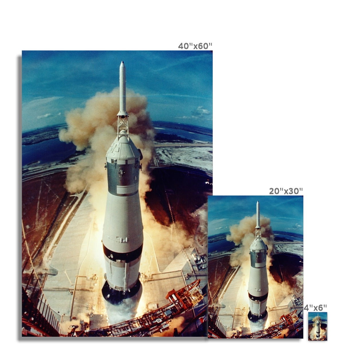 Apollo 11 liftoff: torre de lanzamiento de la cámara Hahnemühle Photo Rag Print