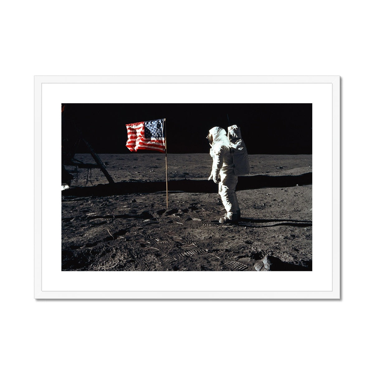 Apollo 11 Moonwalk Framed & Mounted Print