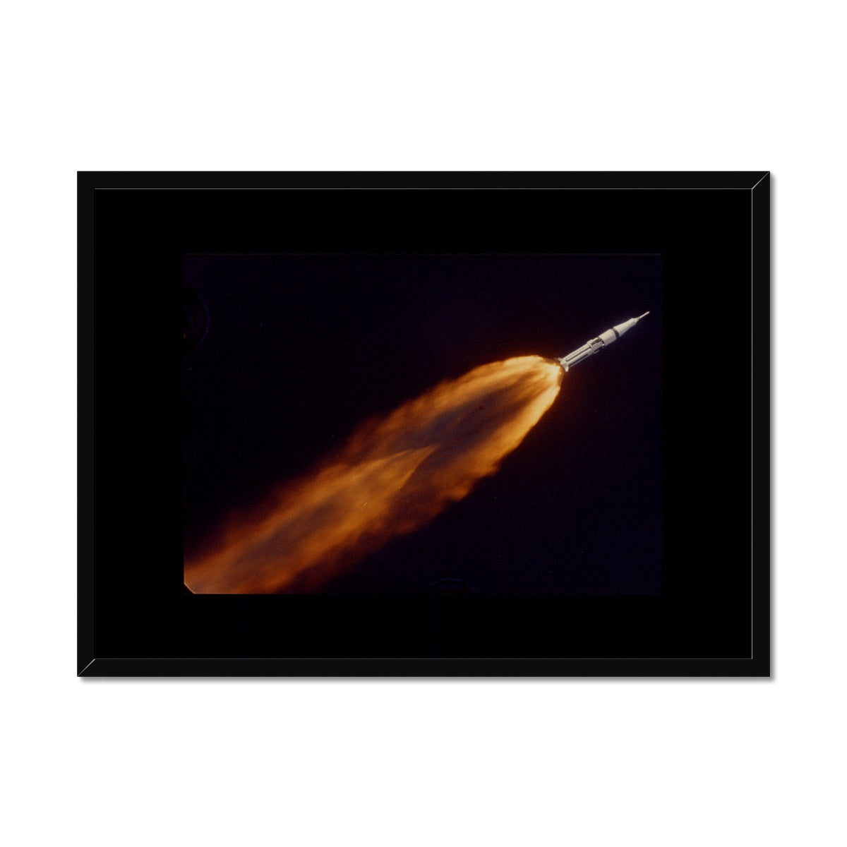 Apollo 7 photographed in flight by ALOTS (68-HC-641) Framed Print