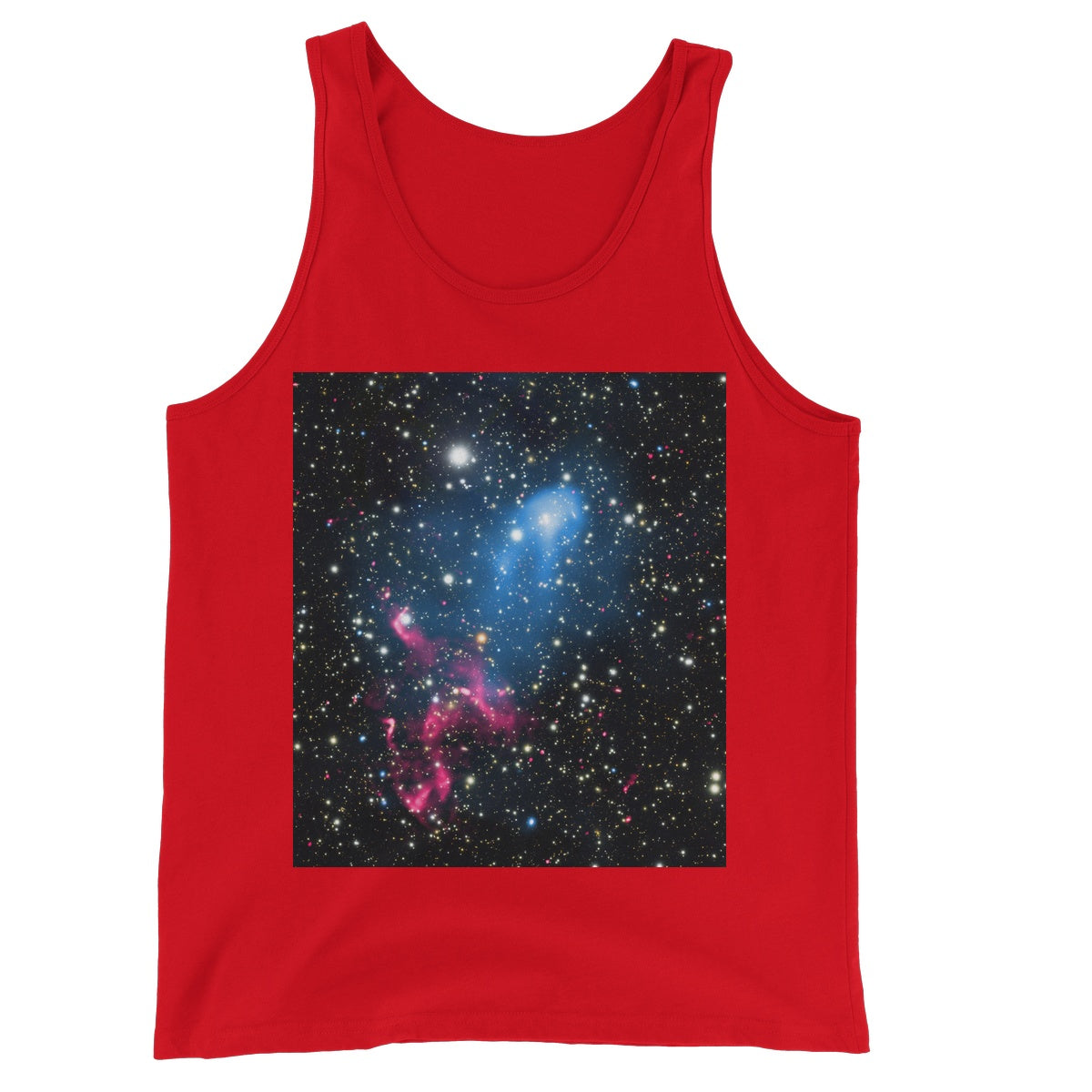 La camiseta sin mangas unisex de la colisión de la galaxia