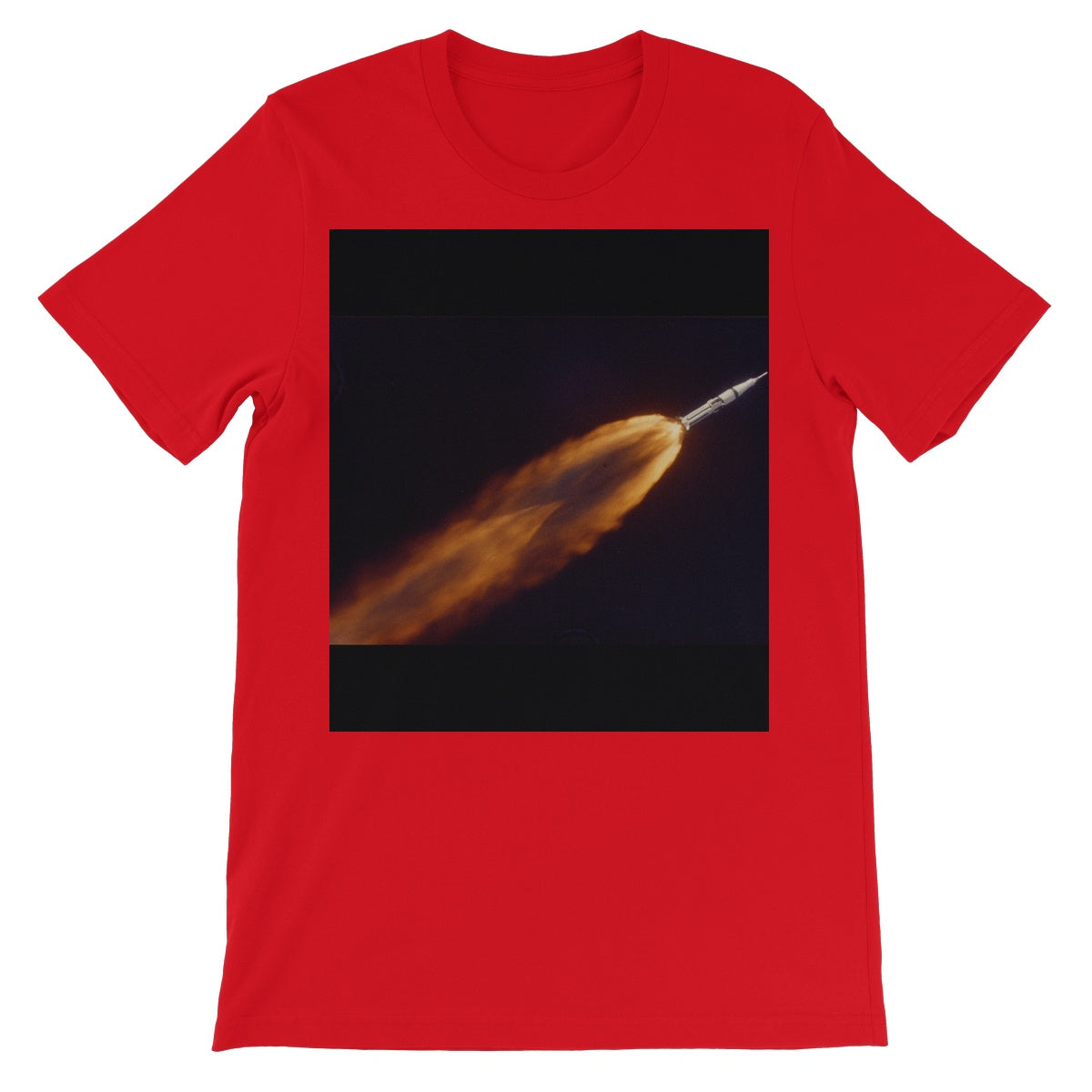 Apollo 7 fotografiado en vuelo por A LOTS (68-HC-641) Camiseta Unisex de Manga Corta