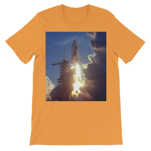 La camiseta de manga corta unisex de la NASA del lanzamiento de STS