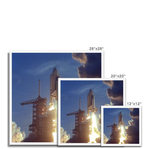 La impresión enmarcada de la NASA del lanzamiento de STS