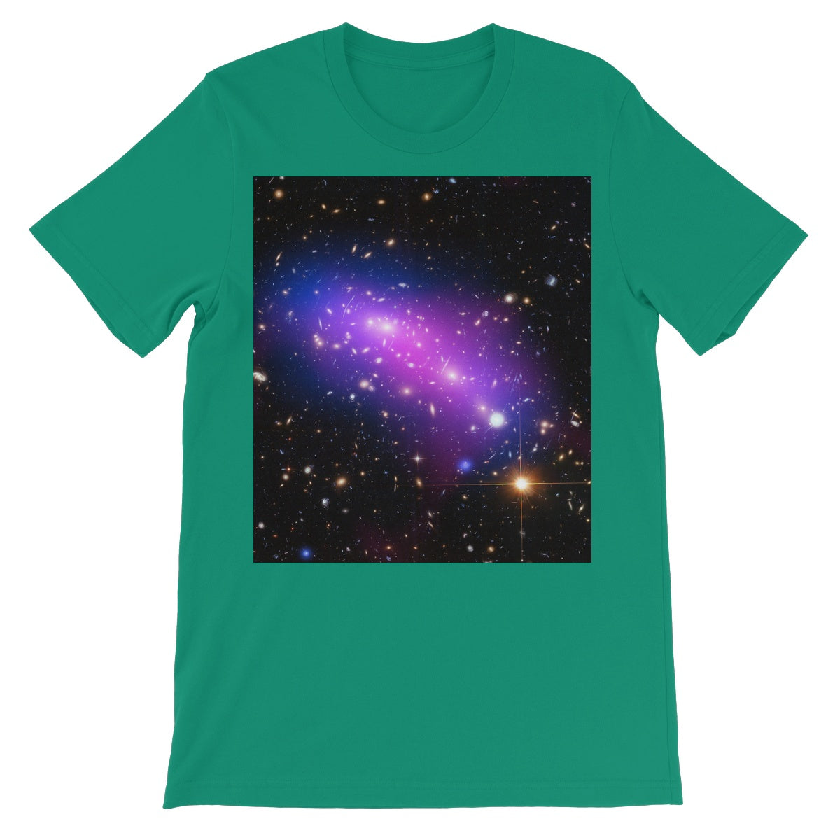 La frontera Galaxy Cluster Unisex camiseta de manga corta