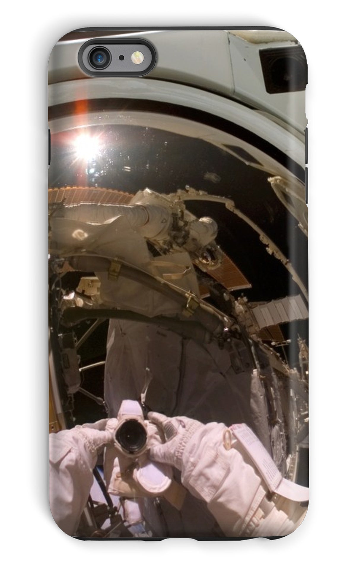 Astronaut Selfie in Orbit Phone Case