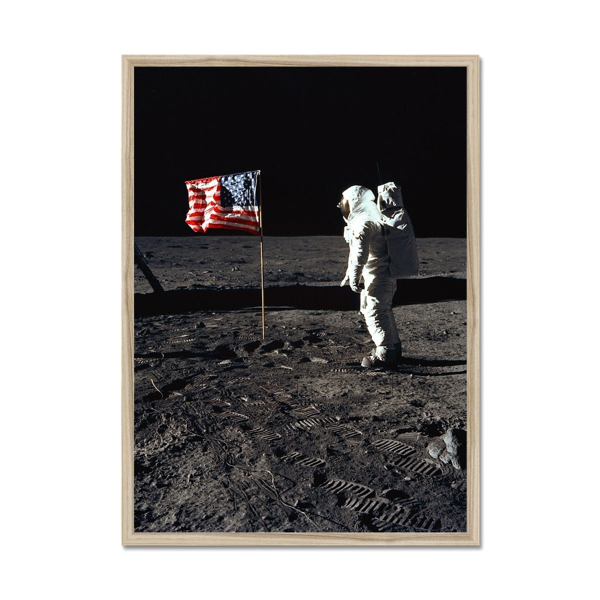 Impresión enmarcada de Apollo 11 Moonwalk