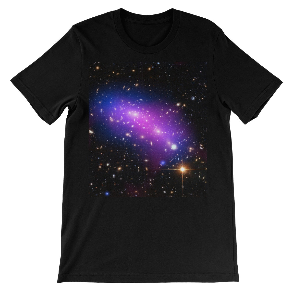 La frontera Galaxy Cluster Unisex camiseta de manga corta