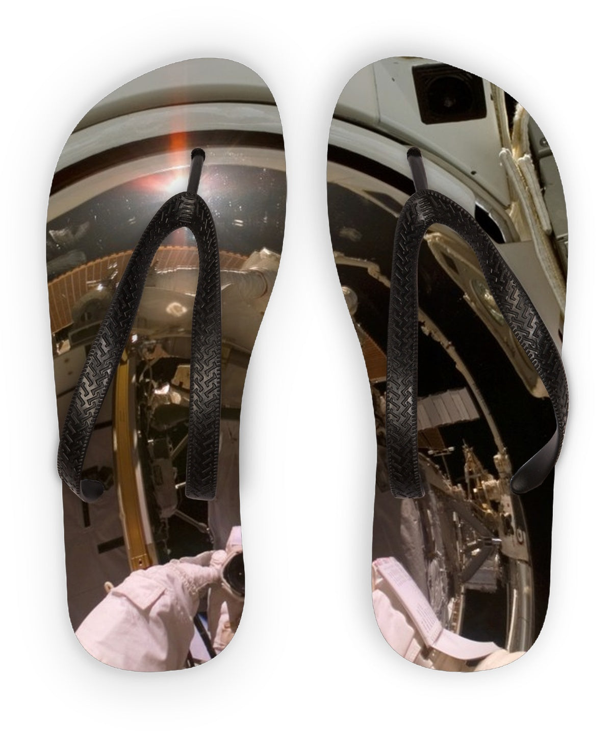 Astronaut Selfie in Orbit Flip Flops