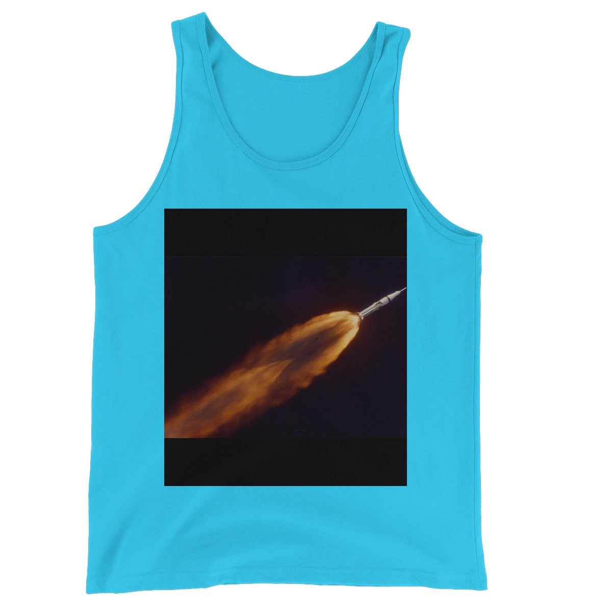 Apollo 7 photographed in flight by ALOTS (68-HC-641) Unisex Jersey Tank Top