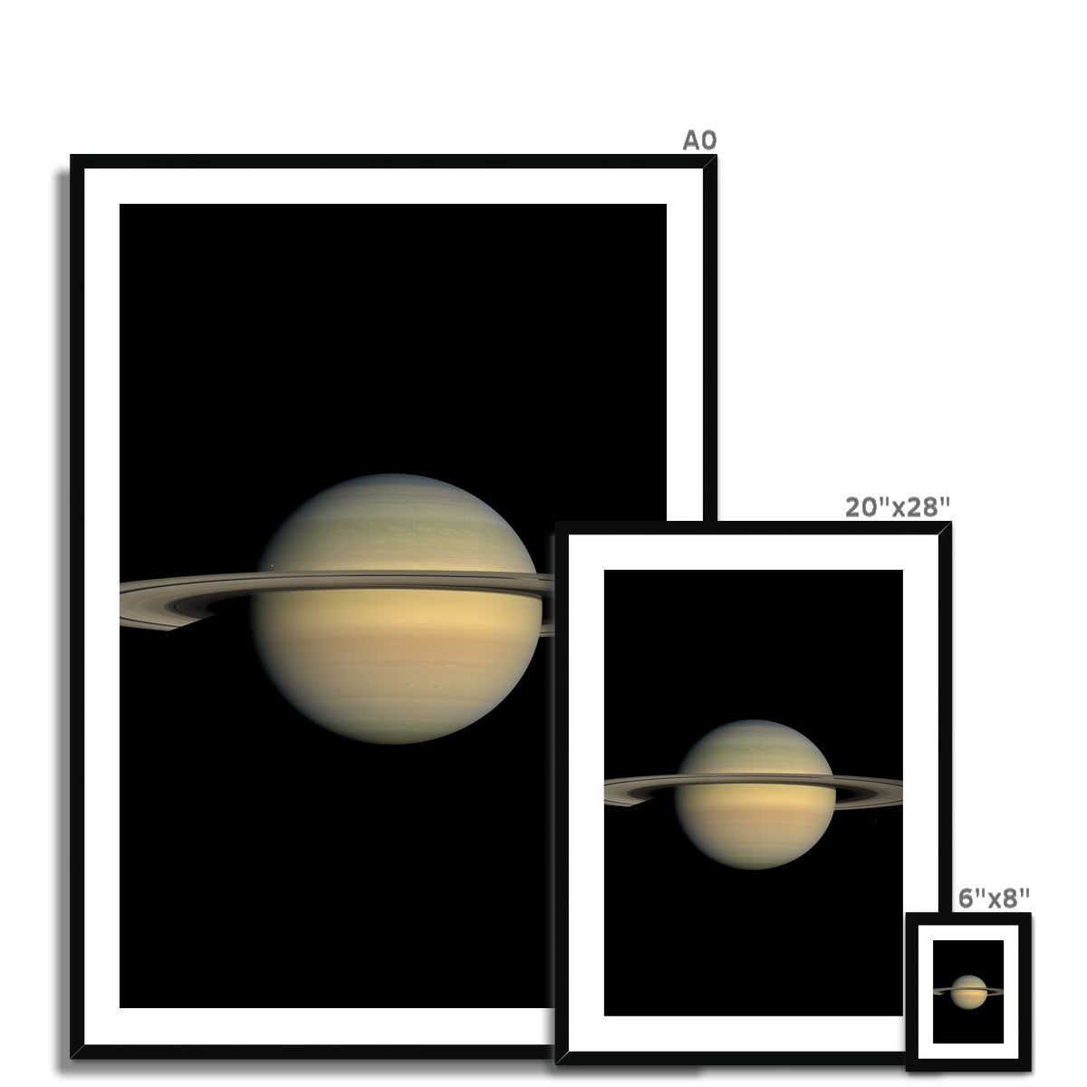 Saturno durante Equinox enmarcado & Impresión montada