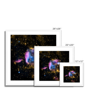 Impresión enmarcada y montada de los escombros de la supernova