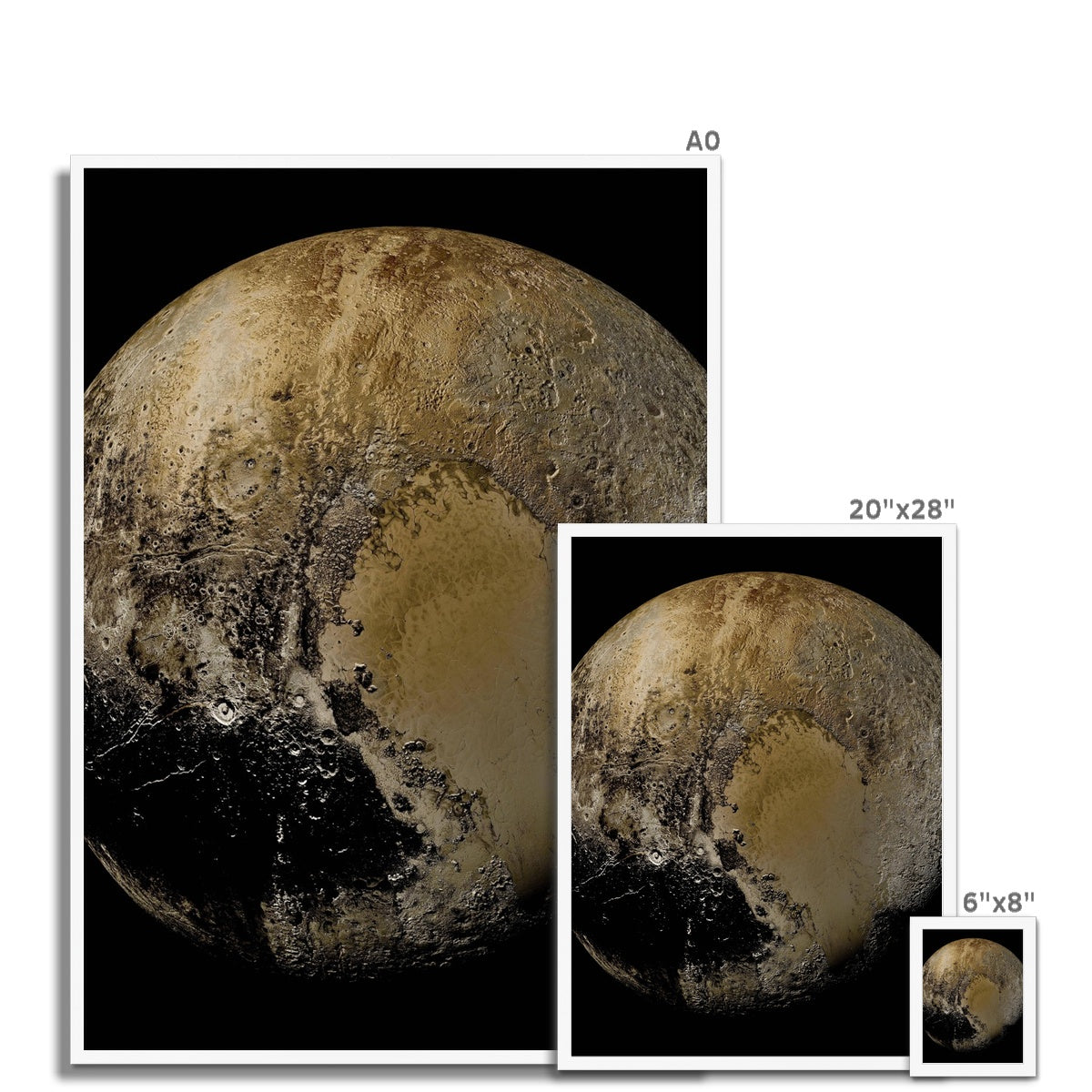 Impresión enmarcada de Plutón