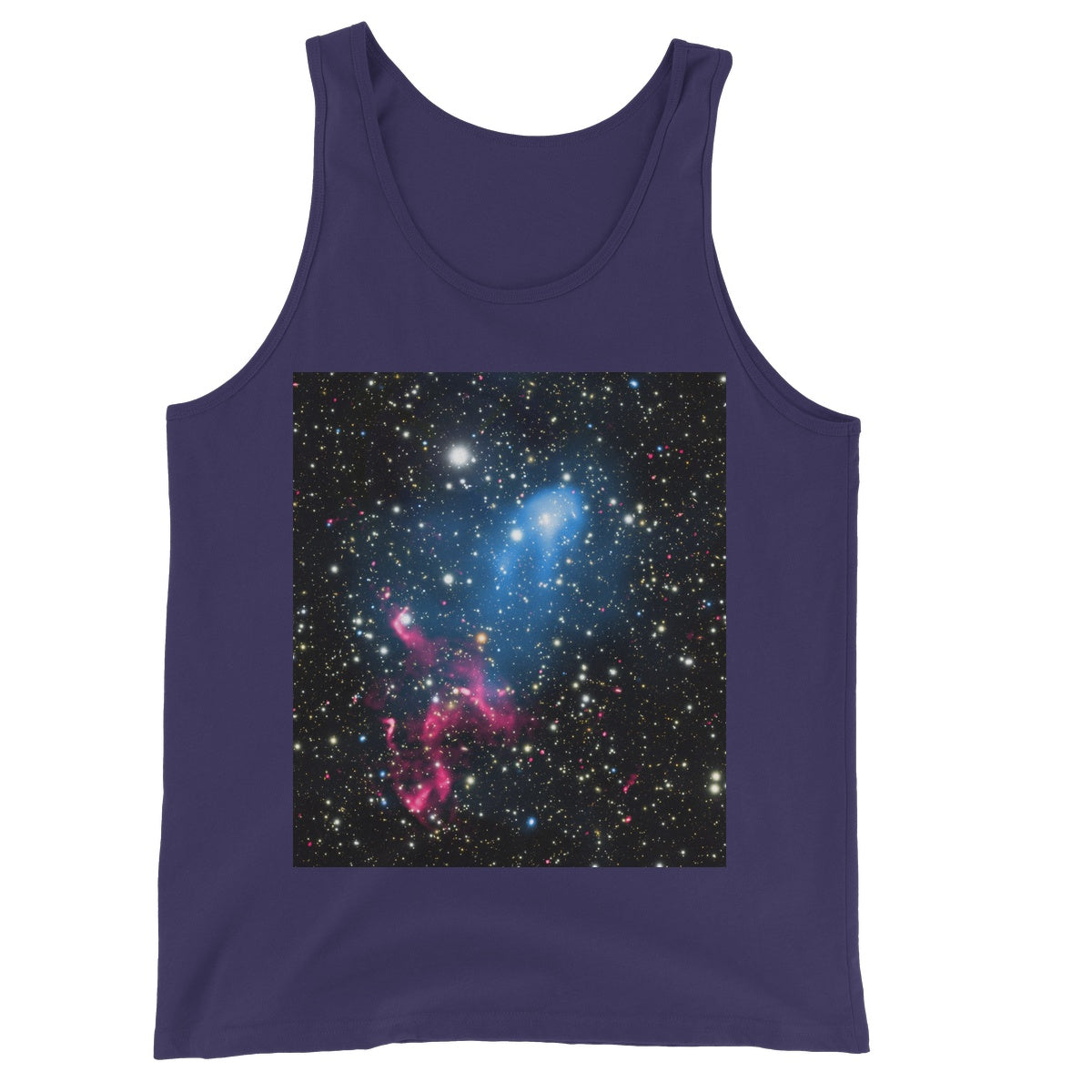 La camiseta sin mangas unisex de la colisión de la galaxia