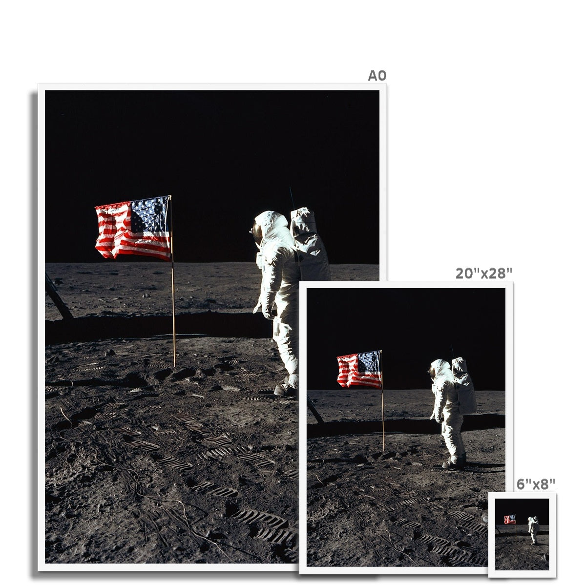 Impresión enmarcada de Apollo 11 Moonwalk