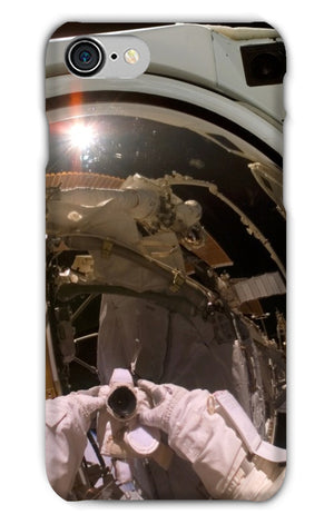 Astronaut Selfie in Orbit Phone Case