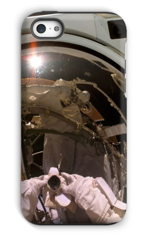 Astronaut Selfie in Orbit Phone Case