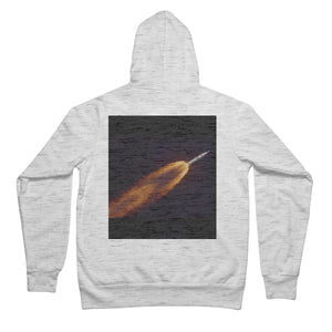 Apollo 7 fotografiado en vuelo por A LOTS (68-HC-641) Sudadera con capucha unisex con cremallera completa