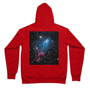 La sudadera con capucha unisex con cremallera completa Galaxy Collision