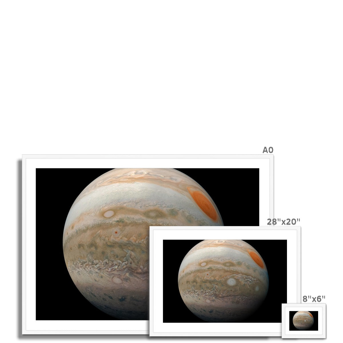 Impresión enmarcada y montada de Júpiter