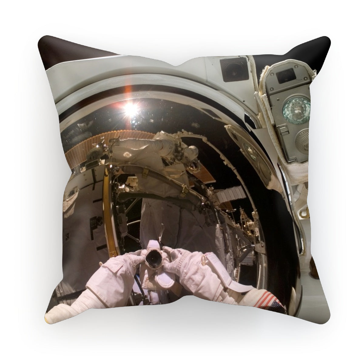 Astronaut Selfie in Orbit Cushion