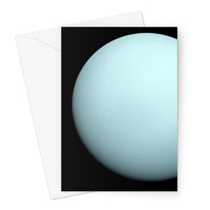 Uranus, Earth size Comparison 2 Greeting Card