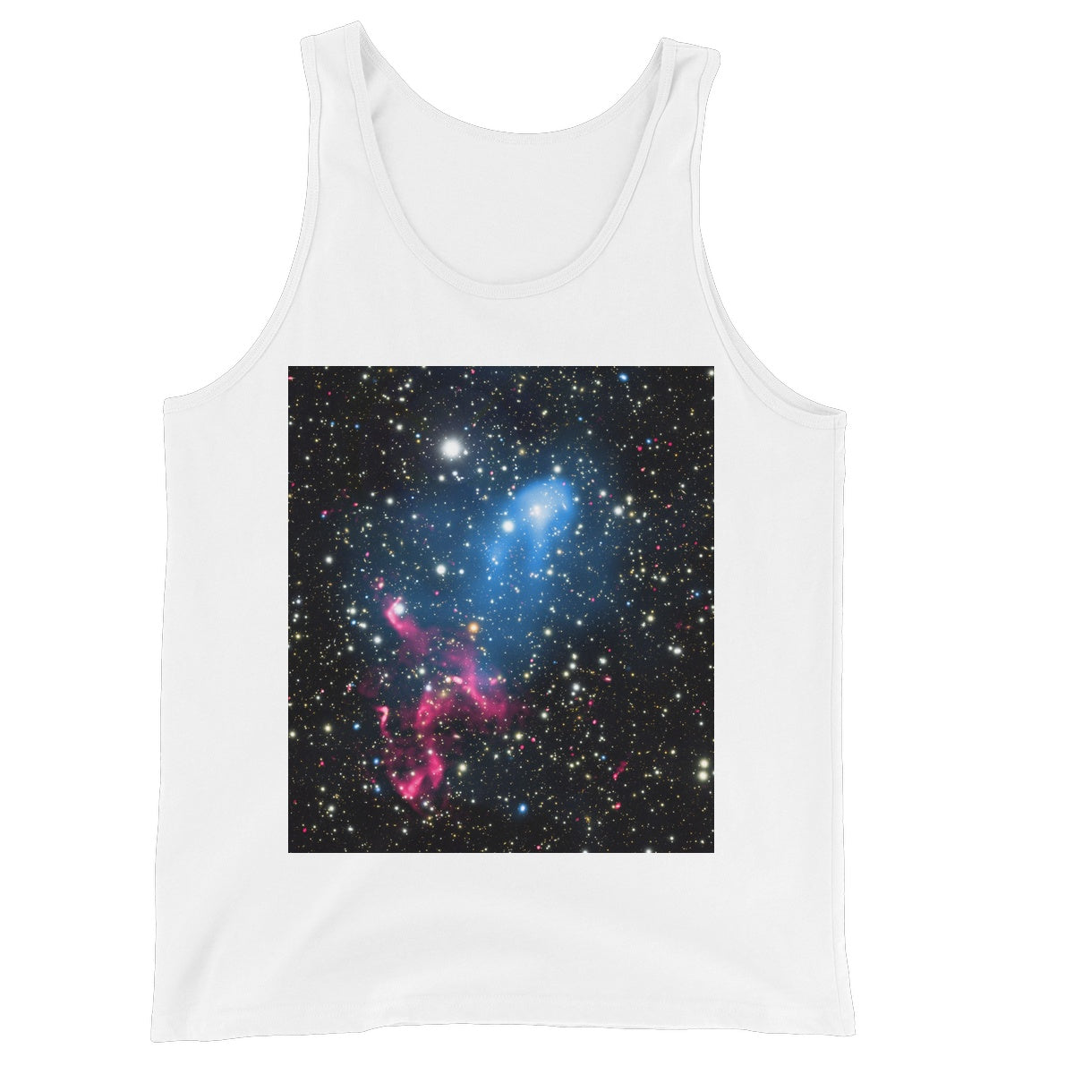 The Galaxy Collision Unisex Jersey Tank Top